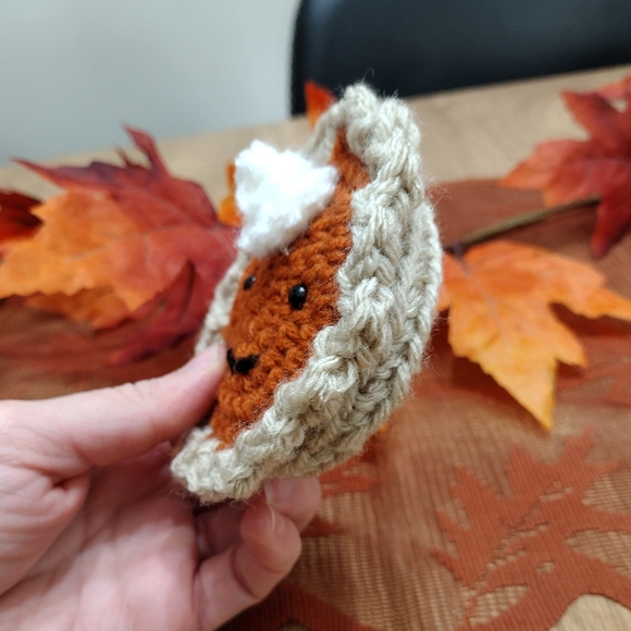 Handmade Crochet Pumpkin, Lemon, Key Lime, Blueberry, OR Cherry Pie 🥧 - Picture 3 of 7